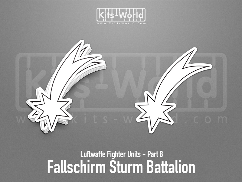 Kitsworld SAV Sticker - Luftwaffe Fighter Units - Fallschirm Strum Battalion W:94mm x H:100mm 